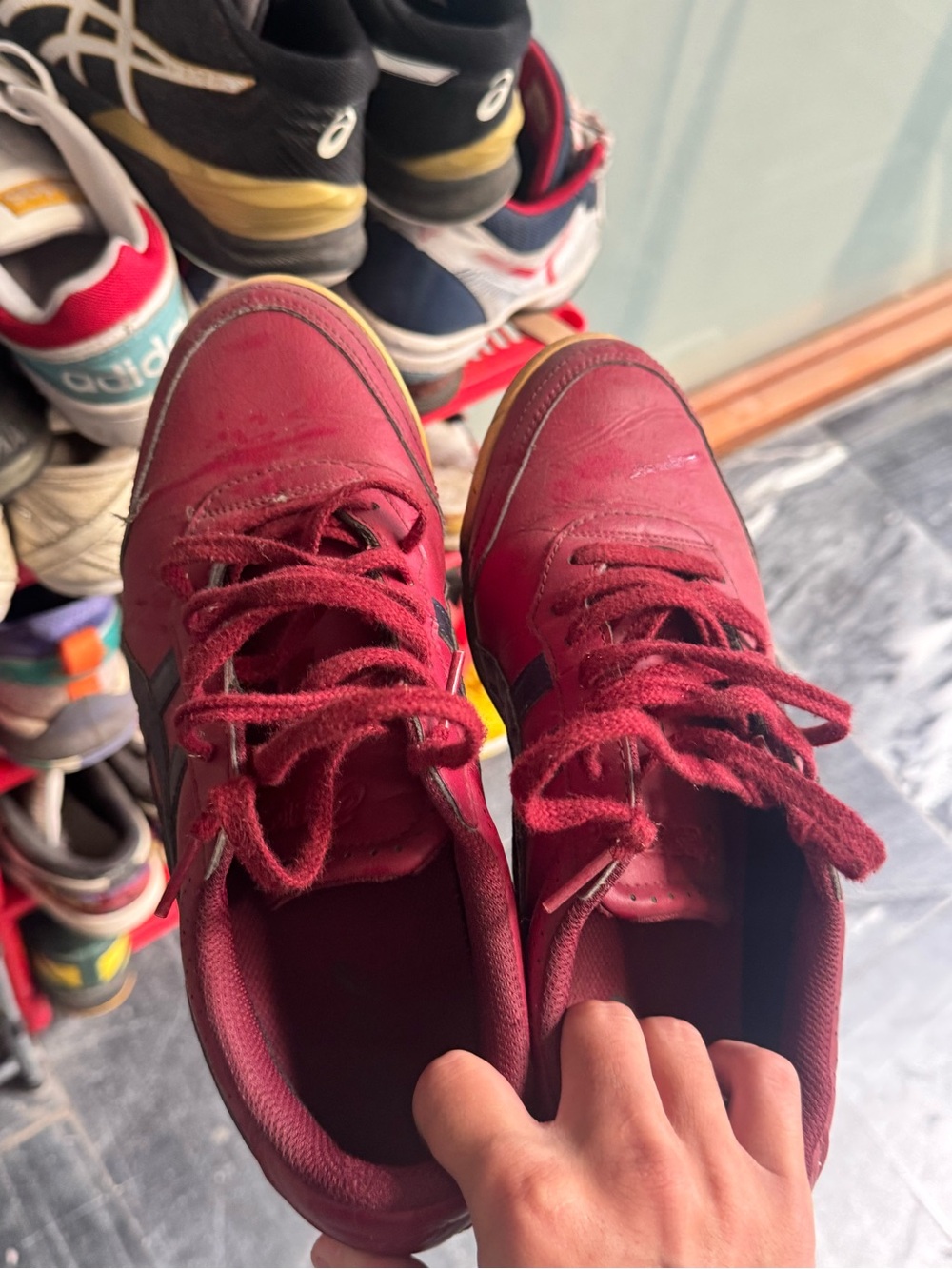 Men’s Red Athletic Sneakers - Brand Unknown